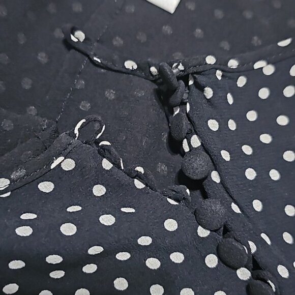 Escada Vintage Polkadot Silk Wide Leg Pants Size 42 - Picture 4 of 7